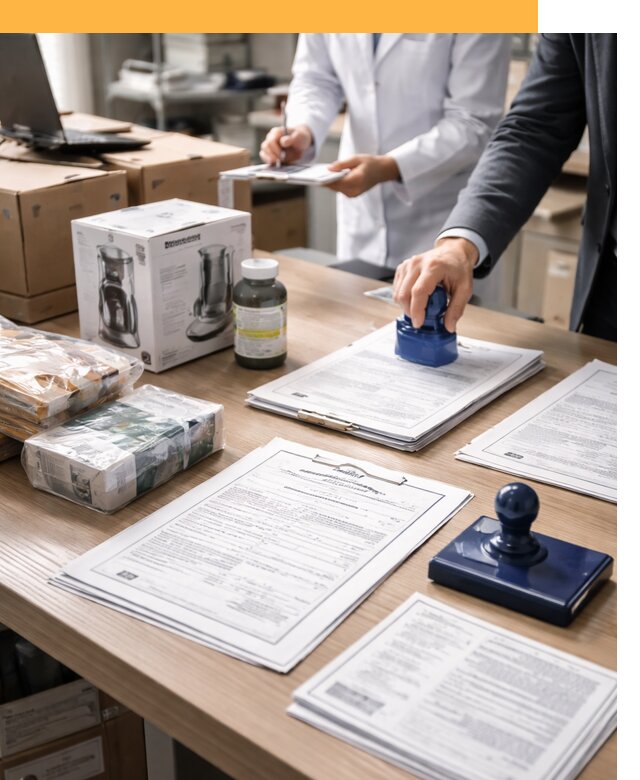 Сертификация импортных товаров от 12398 с таможенным сопровождением